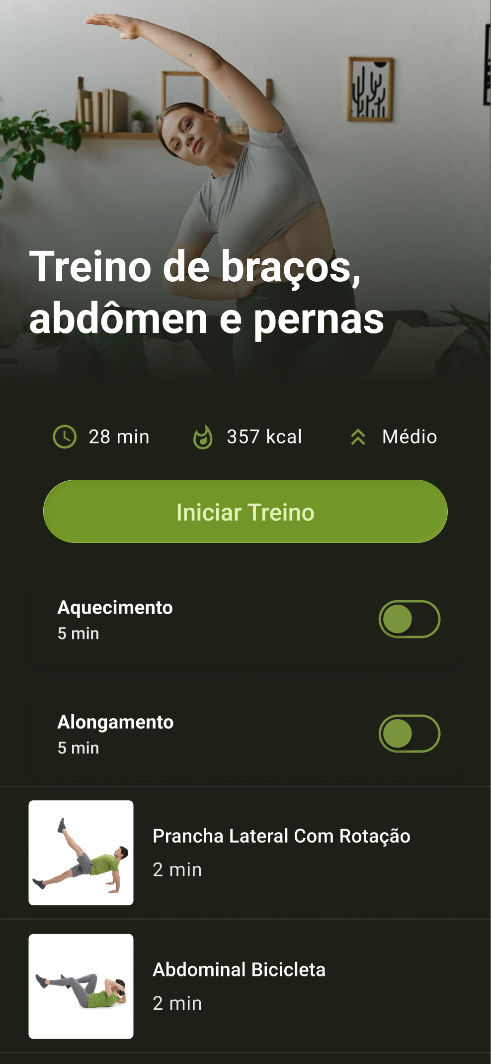 Worfit — Treino de braços, abdômen e pernas
