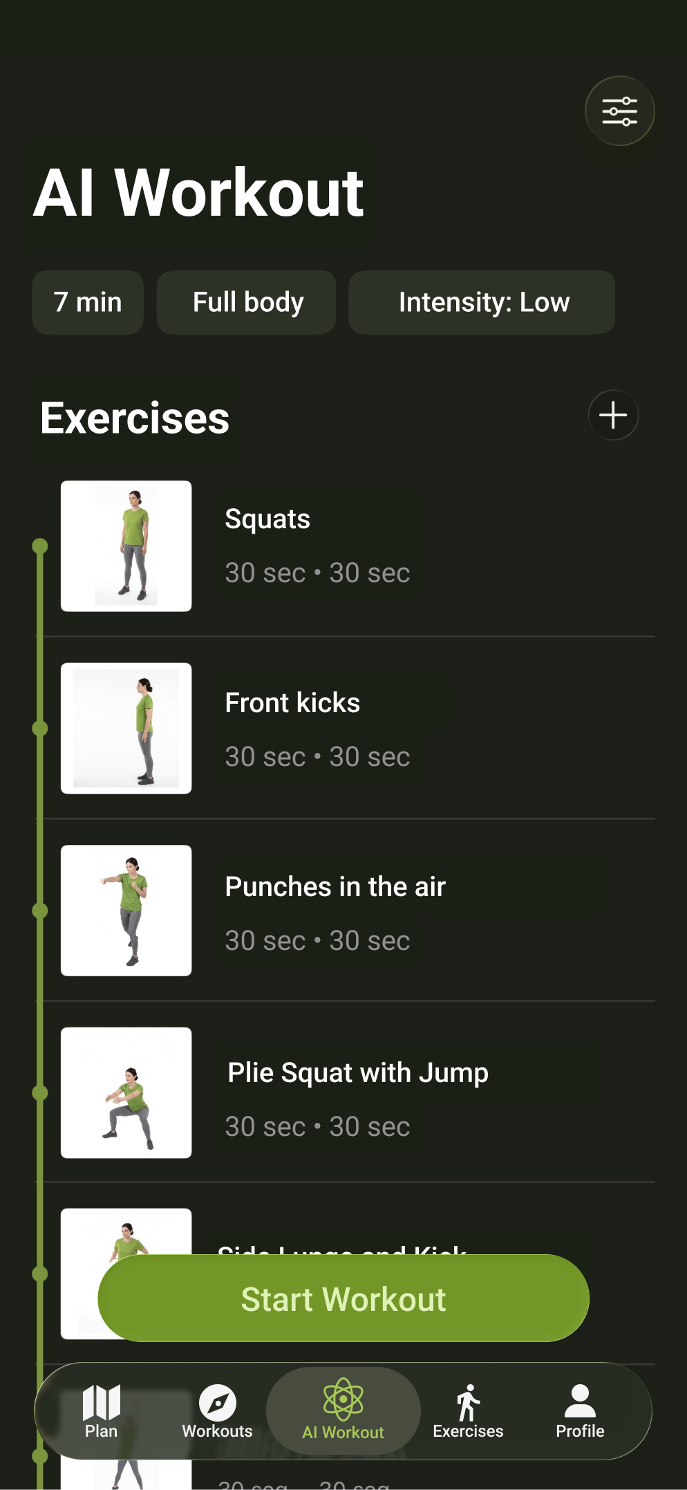 Worfit — AI workout, exercise list